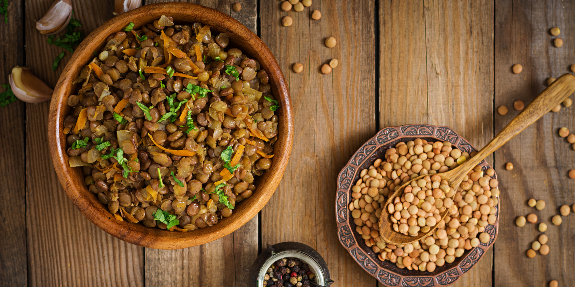 Lentils boiled