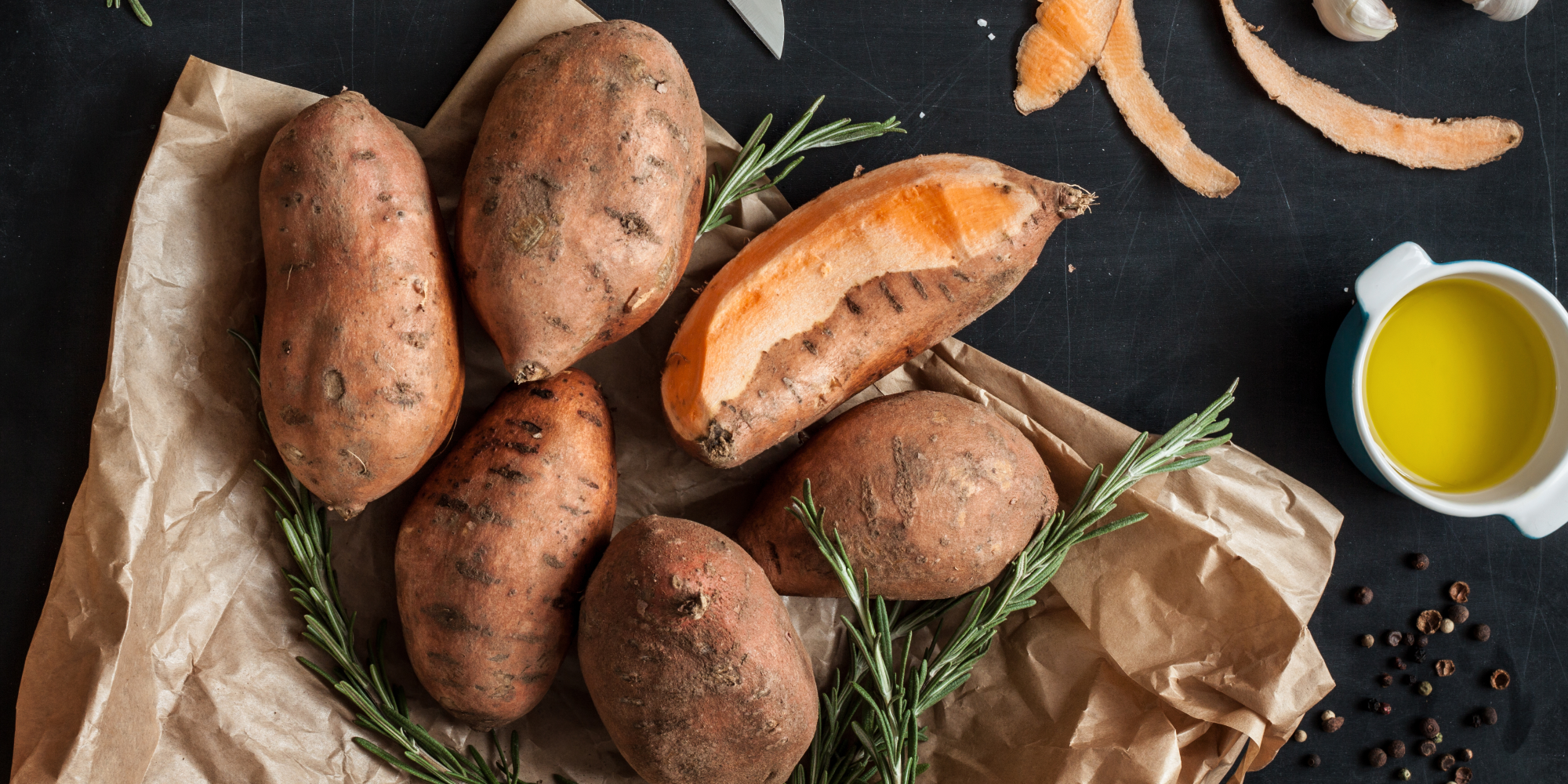 Sweet potatoes boiled