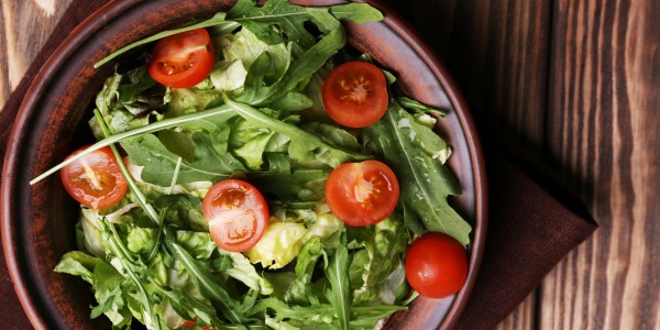 Iceberg lettuce and cherry tomatoes