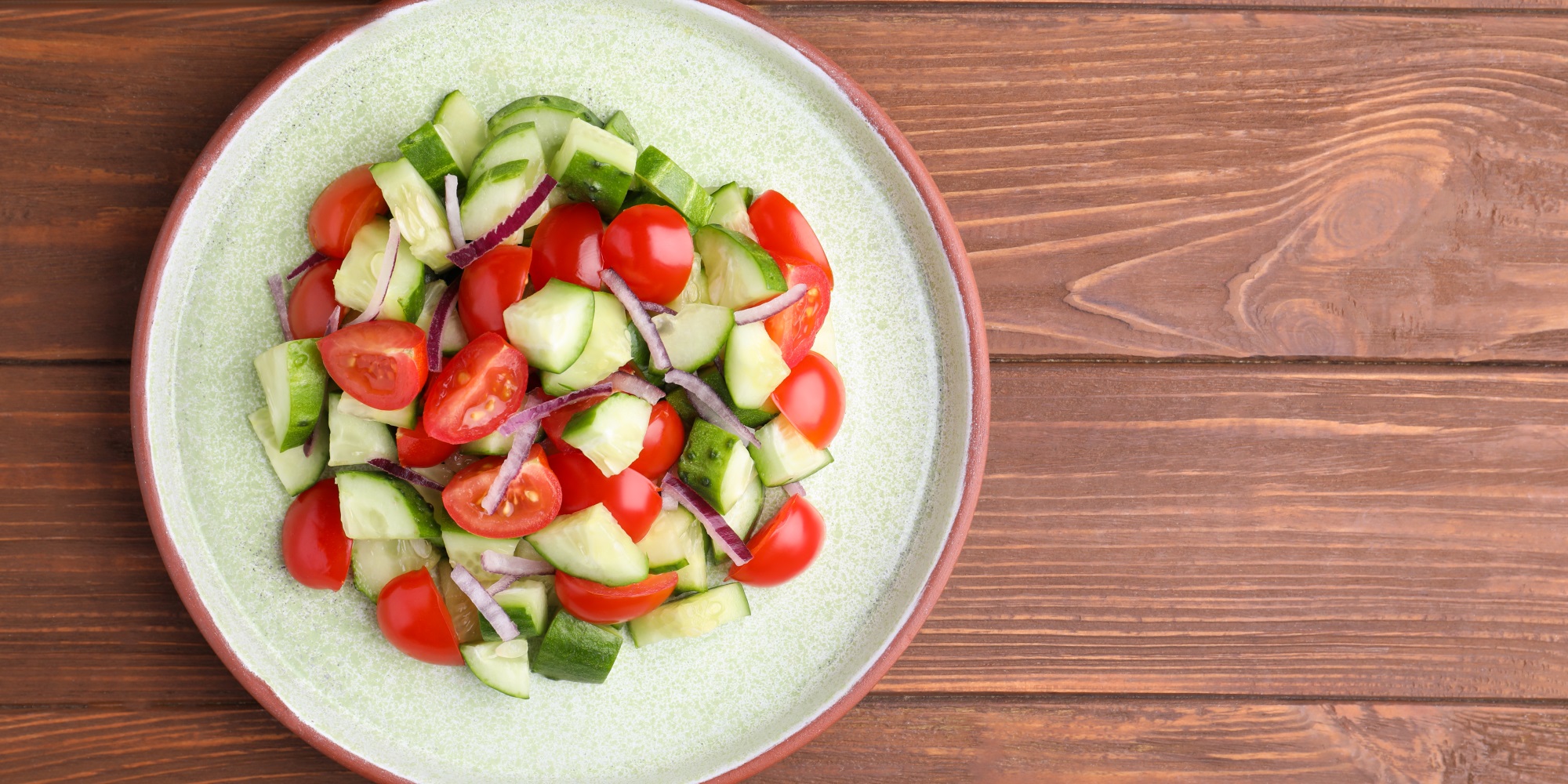 Tomatoes and cucumbers