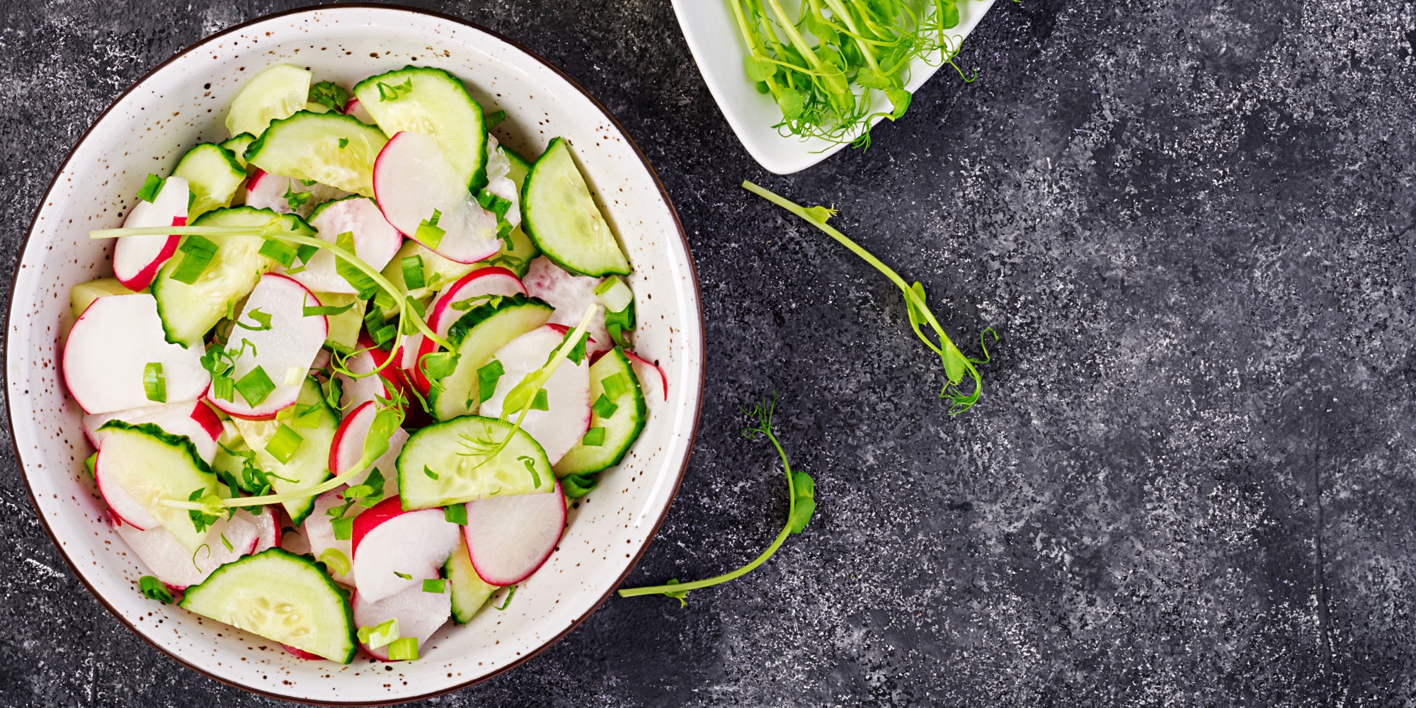 Radishes and cucumbers