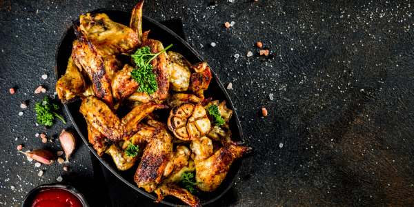Turkey wings skinless cooked