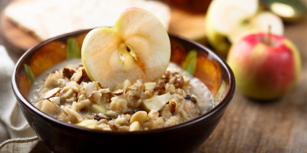 Muesli without added cornflakes & Raw apples