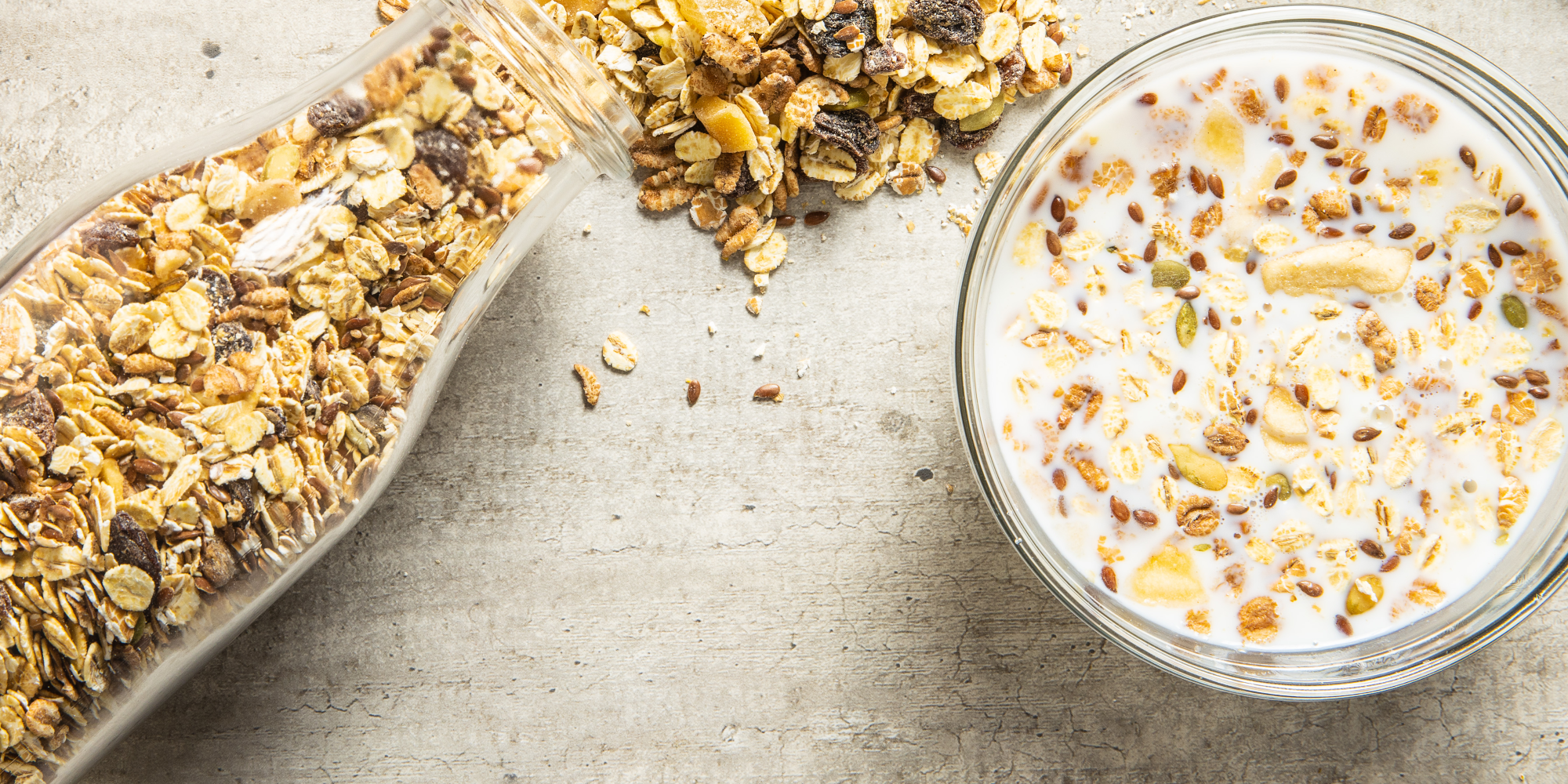 Muesli without added cornflakes & Cow milk, 1.5% fat