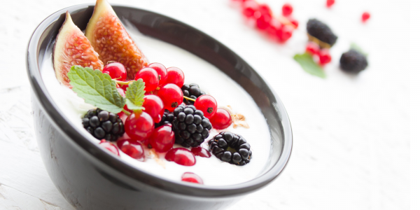 Curd with yogurt and fruits