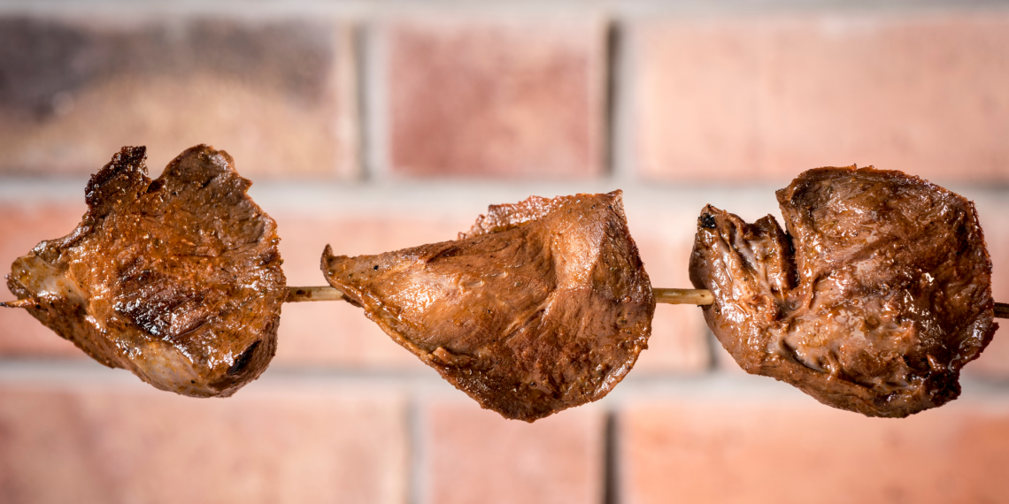 Veal heart cooked