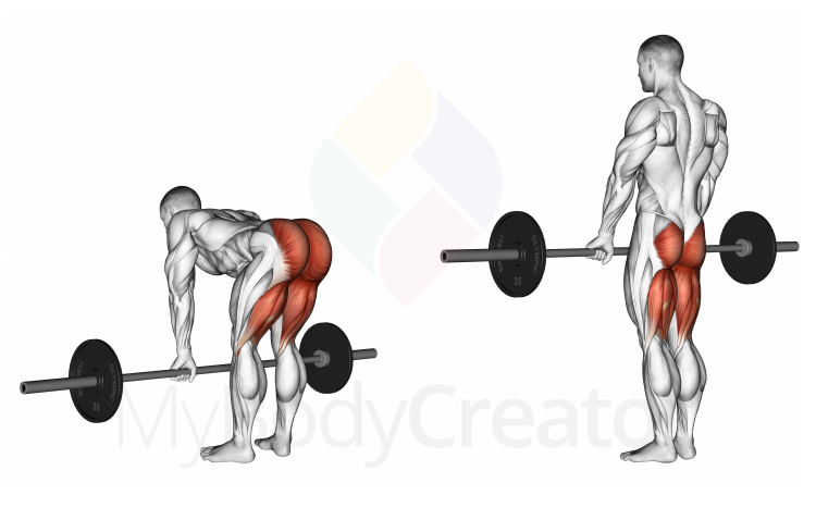 Barbell Straight Leg Deadlift