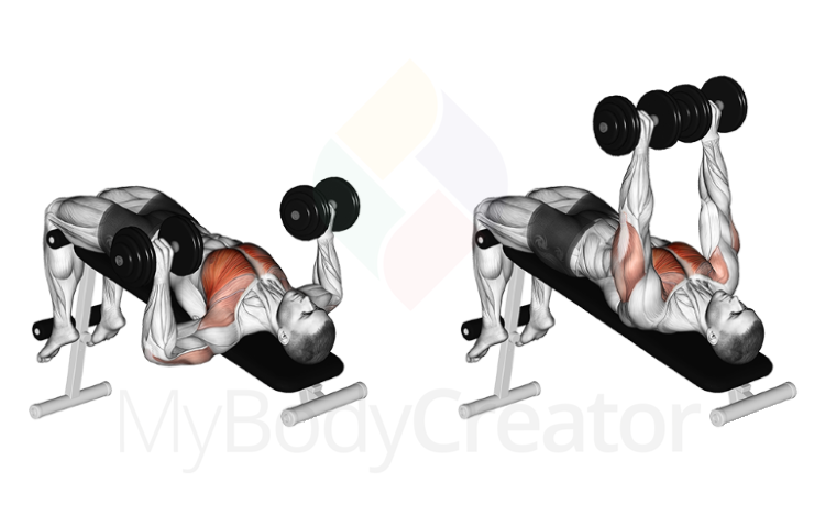 Decline Dumbbell Bench Press (45 Degree)