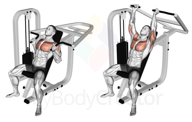 Lever Incline Chest Press (female)