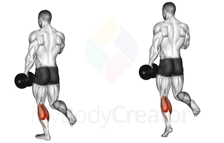 Dumbbell Single Leg Calf Raise