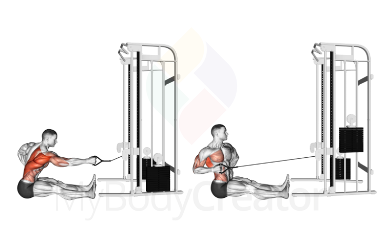 Cable One Arm Twisting Seated Row
