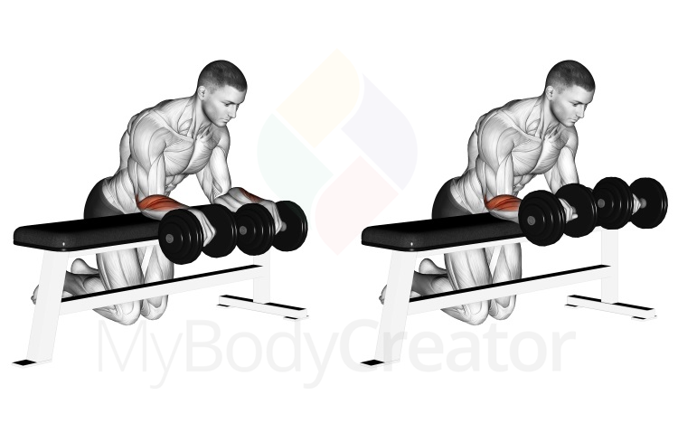 Dumbbell Over Bench Wrist Curl