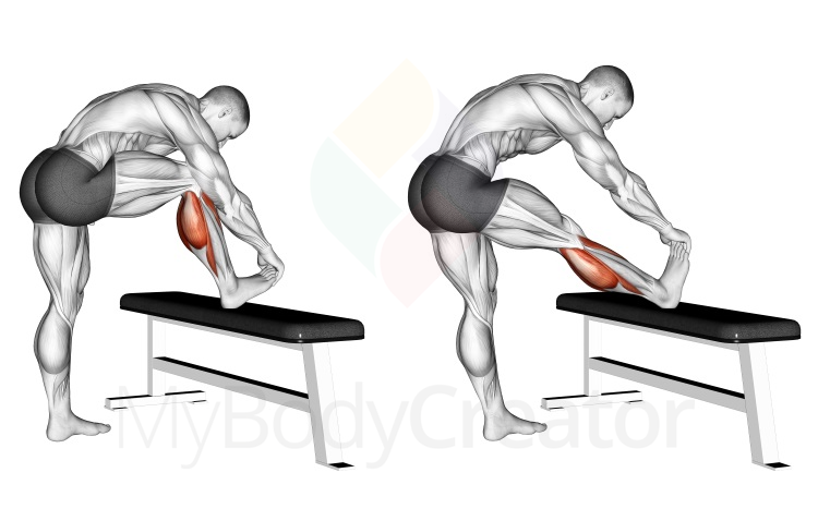 Stretching - Standing Bench Calf Stretch