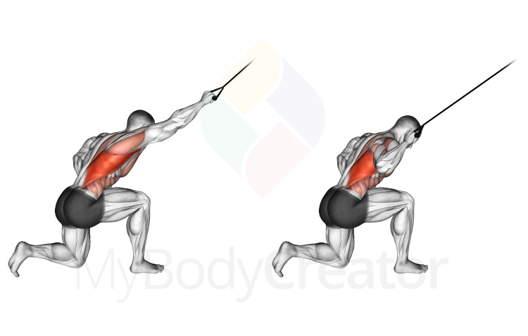 Band Kneeling One Arm Pulldown