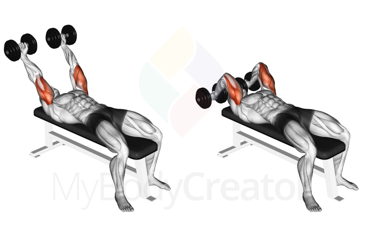 Dumbbell Pronate-grip Triceps Extension