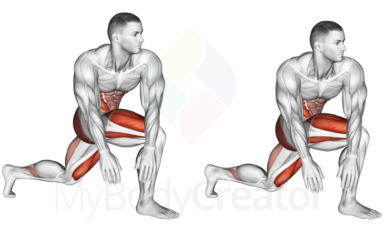 Stretching - Crossover Kneeling Hip Flexor Stretch