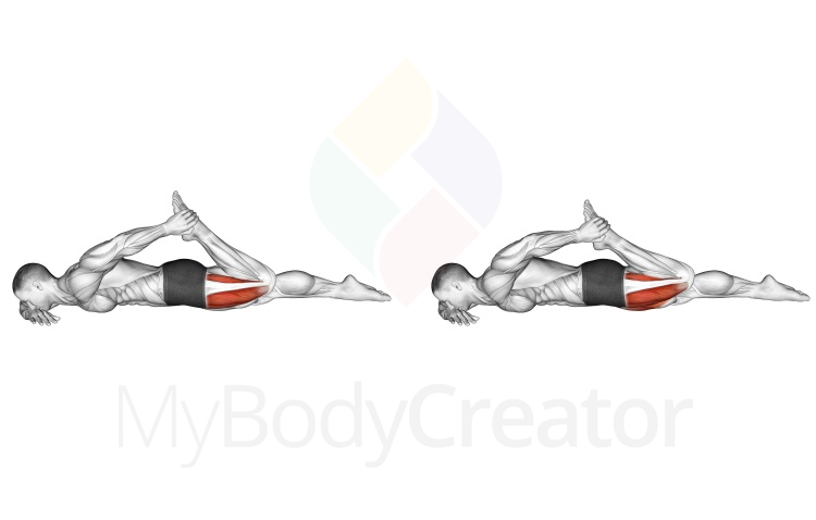 Stretching - Quadriceps lying stretch