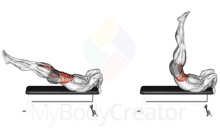 Bench Leg Raise, Home Exercises